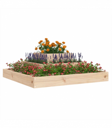 Planter 80x80x27 cm Solid Wood Pine