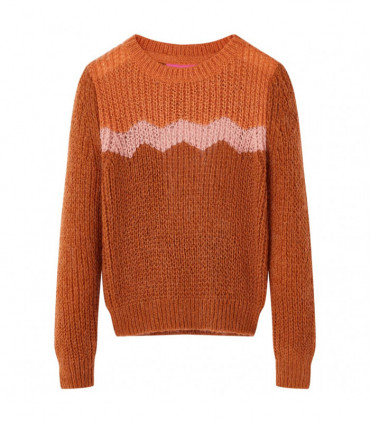 Kids' Sweater Knitted Cognac 116