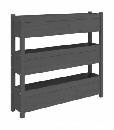 Planter Grey 112x25x104.5 cm Solid Wood Pine
