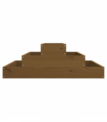 Planter Honey Brown 80x80x27 cm Solid Wood Pine