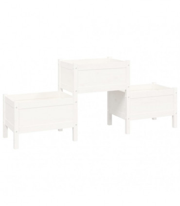 Planter White 178.5x44x75 cm Solid Wood Pine