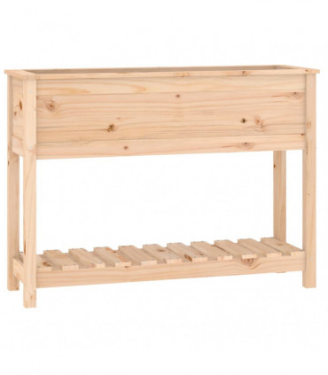 Planter with Shelf 111.5x34.5x81 cm Solid Wood Pine