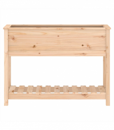 Planter with Shelf 111.5x34.5x81 cm Solid Wood Pine