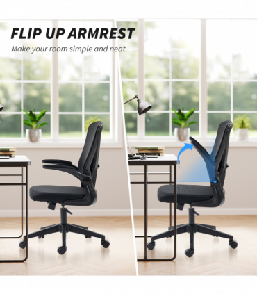 Vinsetto Mesh Office Chair Computer Chair with Lumbar Support, Swivel Wheels