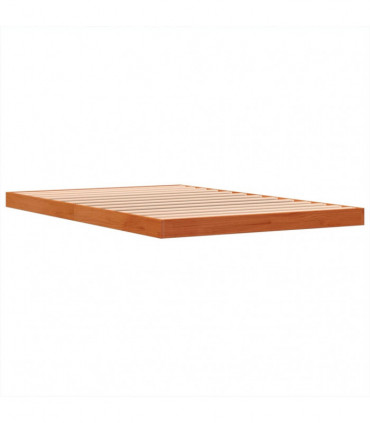 vidaXL Bed Frame Wax Brown 120x190 cm Small Double Solid Wood Pine