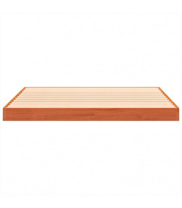 vidaXL Bed Frame Wax Brown 120x190 cm Small Double Solid Wood Pine
