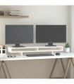 vidaXL Monitor Stand White 100x27x14 cm Solid Wood Pine