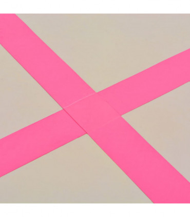 Inflatable Gymnastics Mat with Pump 400x100x10 cm PVC Pink