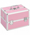 Make-up Case 22x30x21 cm Pink Aluminium