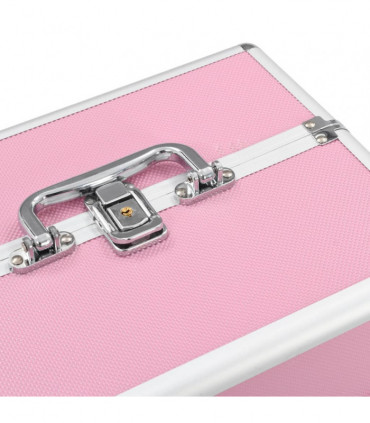 Make-up Case 22x30x21 cm Pink Aluminium