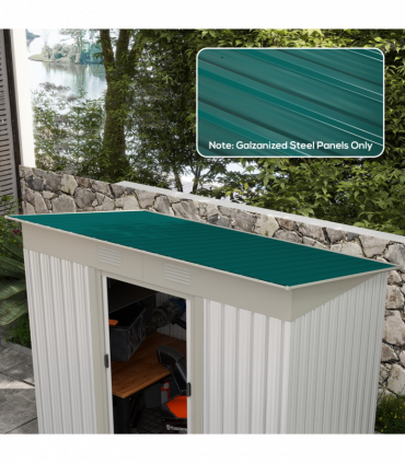 Outsunny Pack of 12 Metal Roofing Sheets for Greenhouse and Shed, Green