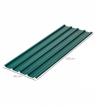 Outsunny Pack of 12 Metal Roofing Sheets for Greenhouse and Shed, Green