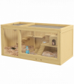PawHut Wooden Hamster Cage with Water Bottle, Platforms, Openable Roof