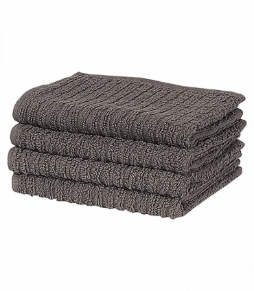 vidaXL 15 Piece Towel Set with Oven Gloves&Pot Holders Black Cotton