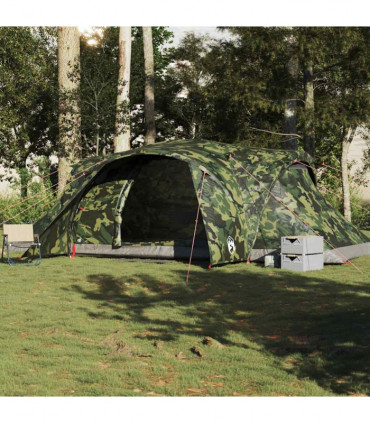 vidaXL Family Tent Dome 6-Person Camouflage Waterproof