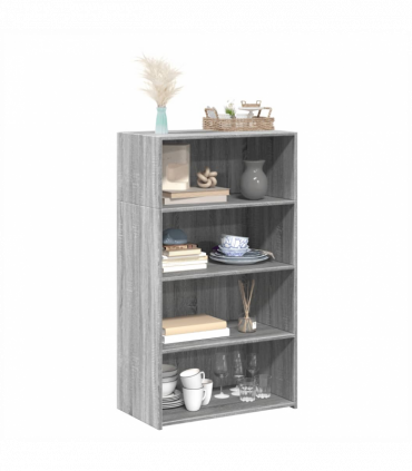 vidaXL Highboard Grey Sonoma 70x41x124 cm Engineered Wood