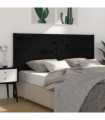 Headboard Black 126x4x100 cm Solid Wood Pine