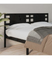Headboard Black 126x4x100 cm Solid Wood Pine