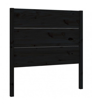 Headboard Black 96x4x100 cm Solid Wood Pine