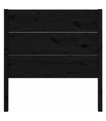 Headboard Black 96x4x100 cm Solid Wood Pine