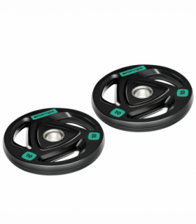 Olympic Weight Plates, Tri-Grip Barbell Weights Set with 2'' Holes, 2 x 10kg