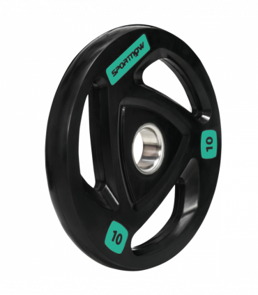 Olympic Weight Plates, Tri-Grip Barbell Weights Set with 2'' Holes, 2 x 10kg