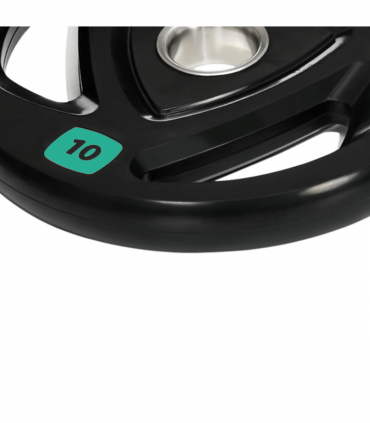 Olympic Weight Plates, Tri-Grip Barbell Weights Set with 2'' Holes, 2 x 10kg