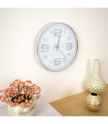 Wall Clock 30 cm Silver