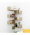 vidaXL Wall Corner Shelf 2 pcs Sonoma Oak 40x40x50 cm Engineered Wood