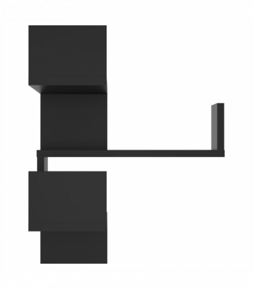 vidaXL Wall Corner Shelf Black 40x40x50 cm Engineered Wood