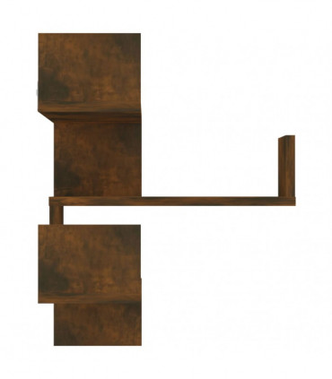 Wall Corner Shelves 2 pcs Smoked Oak 40x40x50 cm Engineered Wood