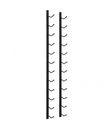 Wall Mounted Wine Rack for 12 Bottles Black Iron