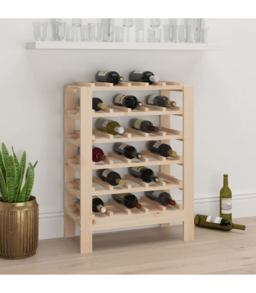 Wine Rack 61.5x30x82 cm Solid Wood Pine