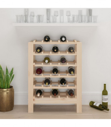 Wine Rack 61.5x30x82 cm Solid Wood Pine