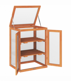 3-Tier Outdoor Garden Wooden Greenhouse, 58x44x78 cm