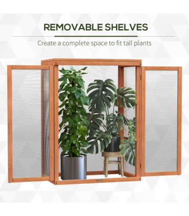 3-Tier Outdoor Garden Wooden Greenhouse, 58x44x78 cm