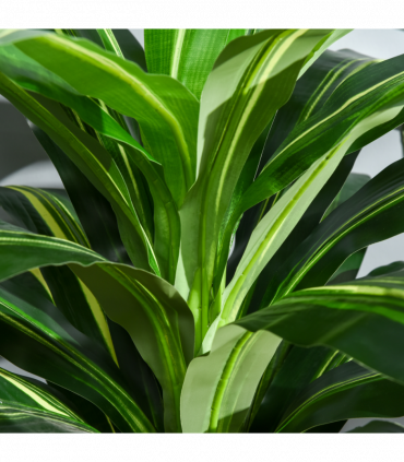 Plastic Green 110cm/3.6FT Artificial Dracaena Tree Decorative Plant 40 Leaves