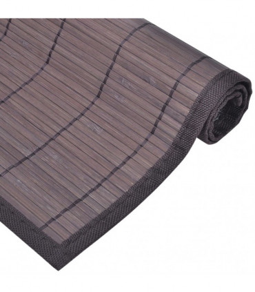 6 Bamboo Placemats 30 x 45 cm Dark Brown