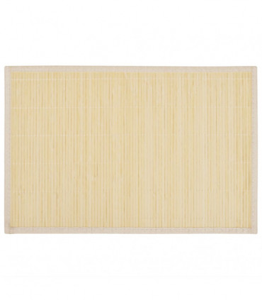 6 Bamboo Placemats 30 x 45 cm Natural