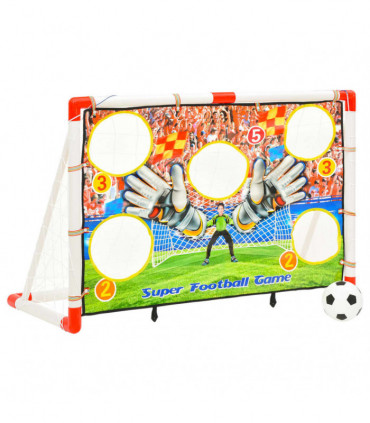 Children Football Goal Set with Goal Wall 120x51x77.5 cm