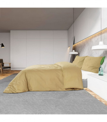 Duvet Cover Set Taupe 200x200 cm Light-weight Microfiber
