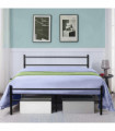 Extra Strong Double Metal Bed Frame In Black - Improved