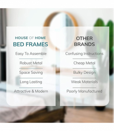 Extra Strong Double Metal Bed Frame In Black - Improved