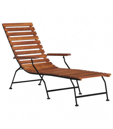 vidaXL Outdoor Deck Chair Solid Acacia Wood