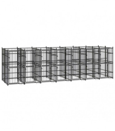 Outdoor Dog Kennel Steel 12.9 m�