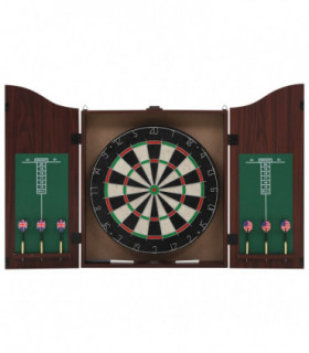 Professional Dart Set with Dartboard and Cabinet Sisal Steel