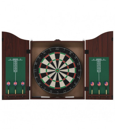 Professional Dart Set with Dartboard and Cabinet Sisal Steel