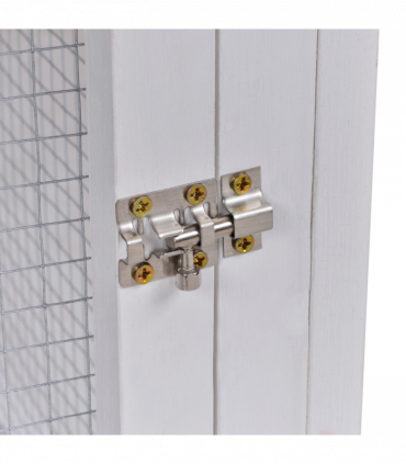 Rabbit Hutch Wood Bunny Cage for Outdoor Indoor w/ Pull Out Tray Run Box Ramp