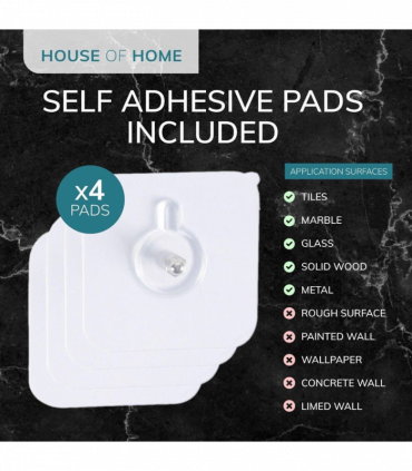 Self Adhesive 2 Tier Aluminium Shower Caddy with Bottom Hooks