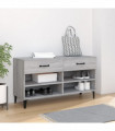 Shoe Cabinet Grey Sonoma 102x35x55 cm Engineered Wood